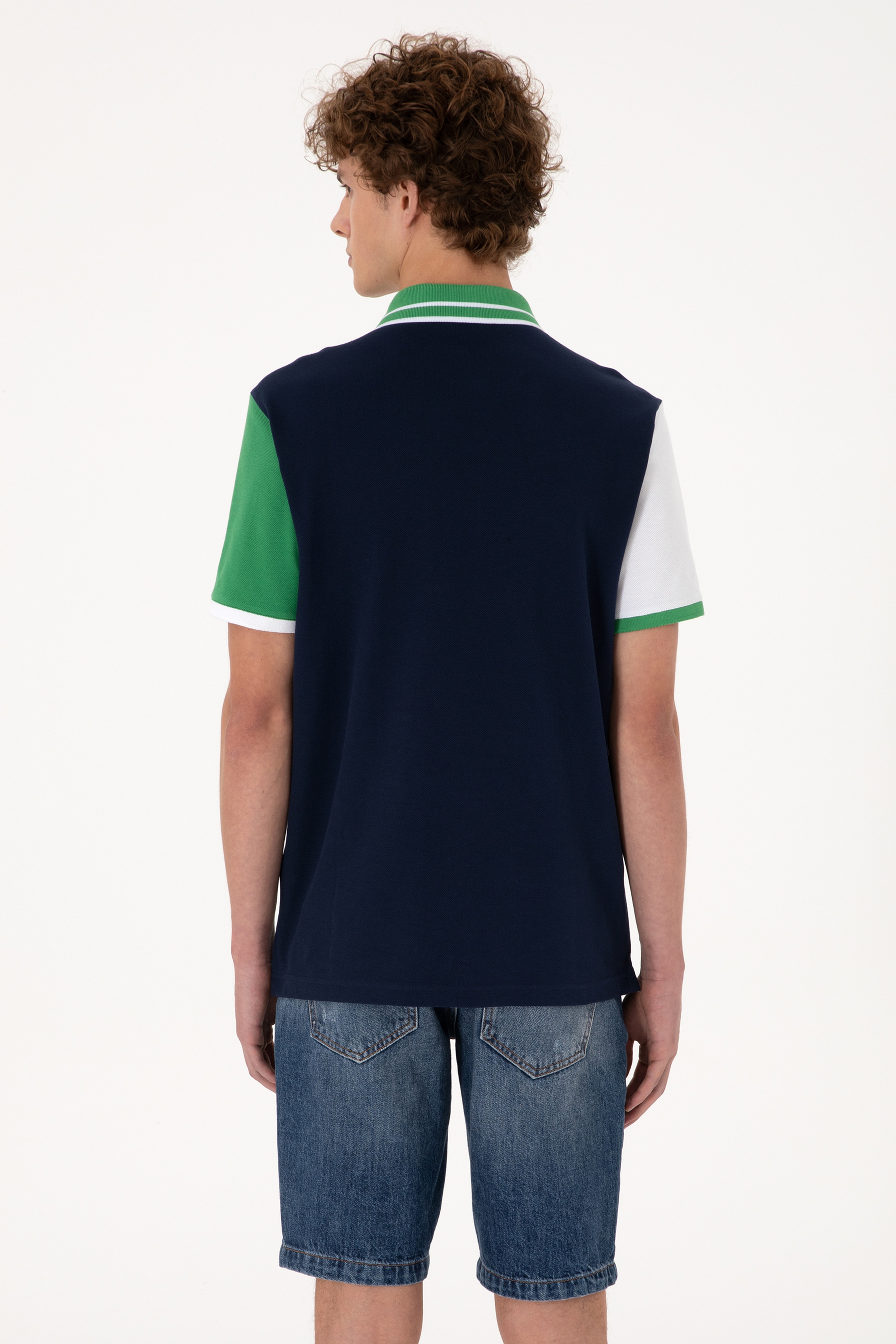Erkek Regular Fit Polo Yaka Lacivert Tişört