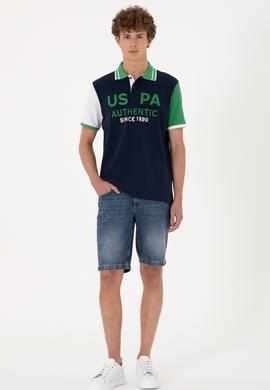 Erkek Regular Fit Polo Yaka Lacivert Tişört - 50299803008