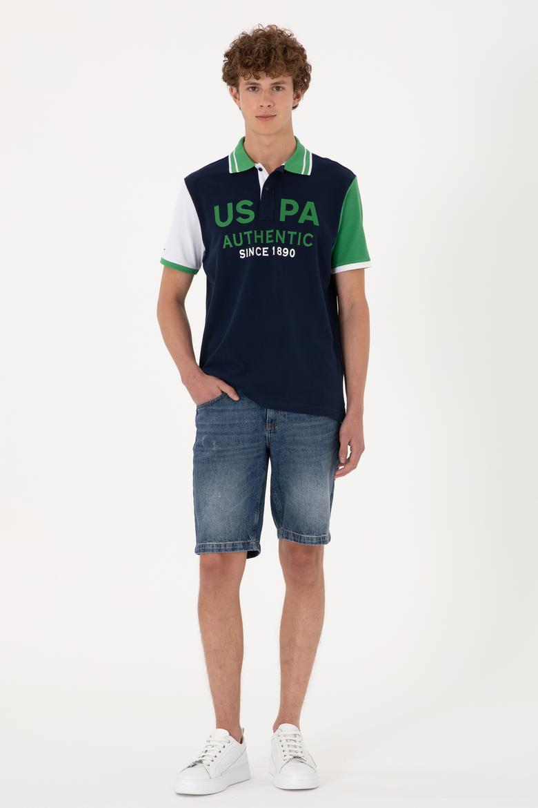 Erkek Regular Fit Polo Yaka Lacivert Tişört - 50299803008