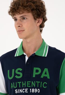 Erkek Regular Fit Polo Yaka Lacivert Tişört - 50299803008