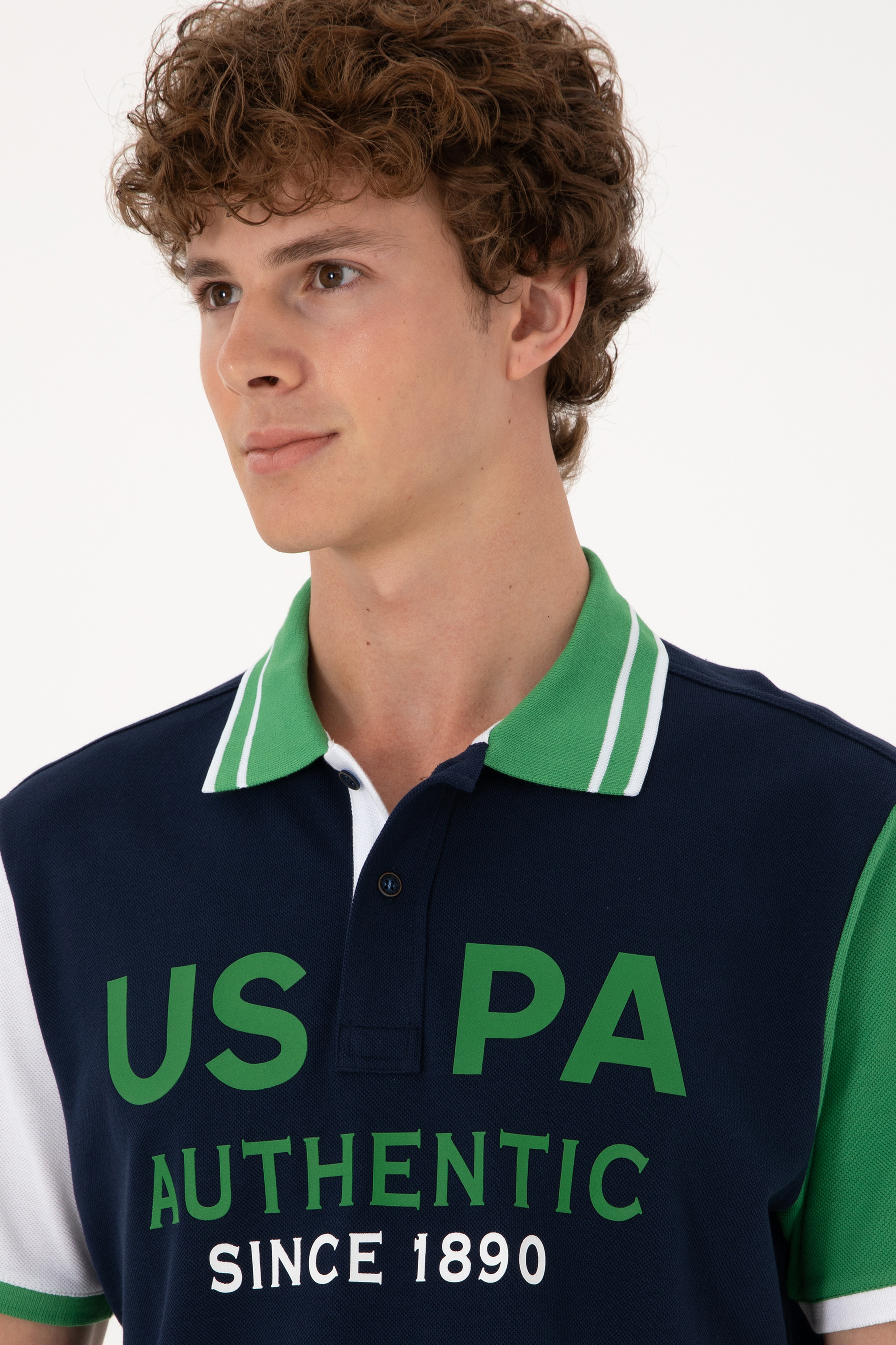 Erkek Regular Fit Polo Yaka Lacivert Tişört - Image 2