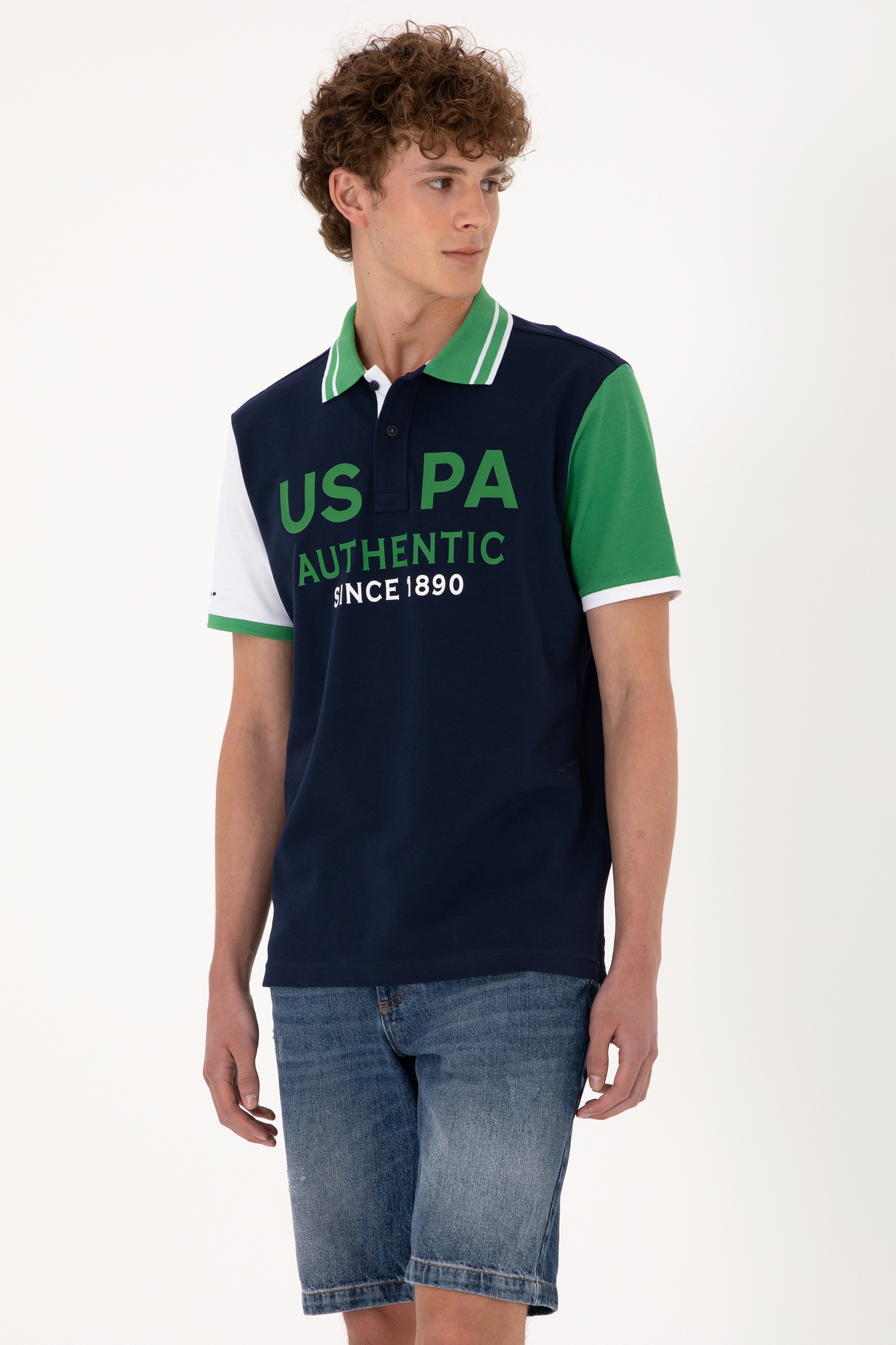 Erkek Regular Fit Polo Yaka Lacivert Tişört