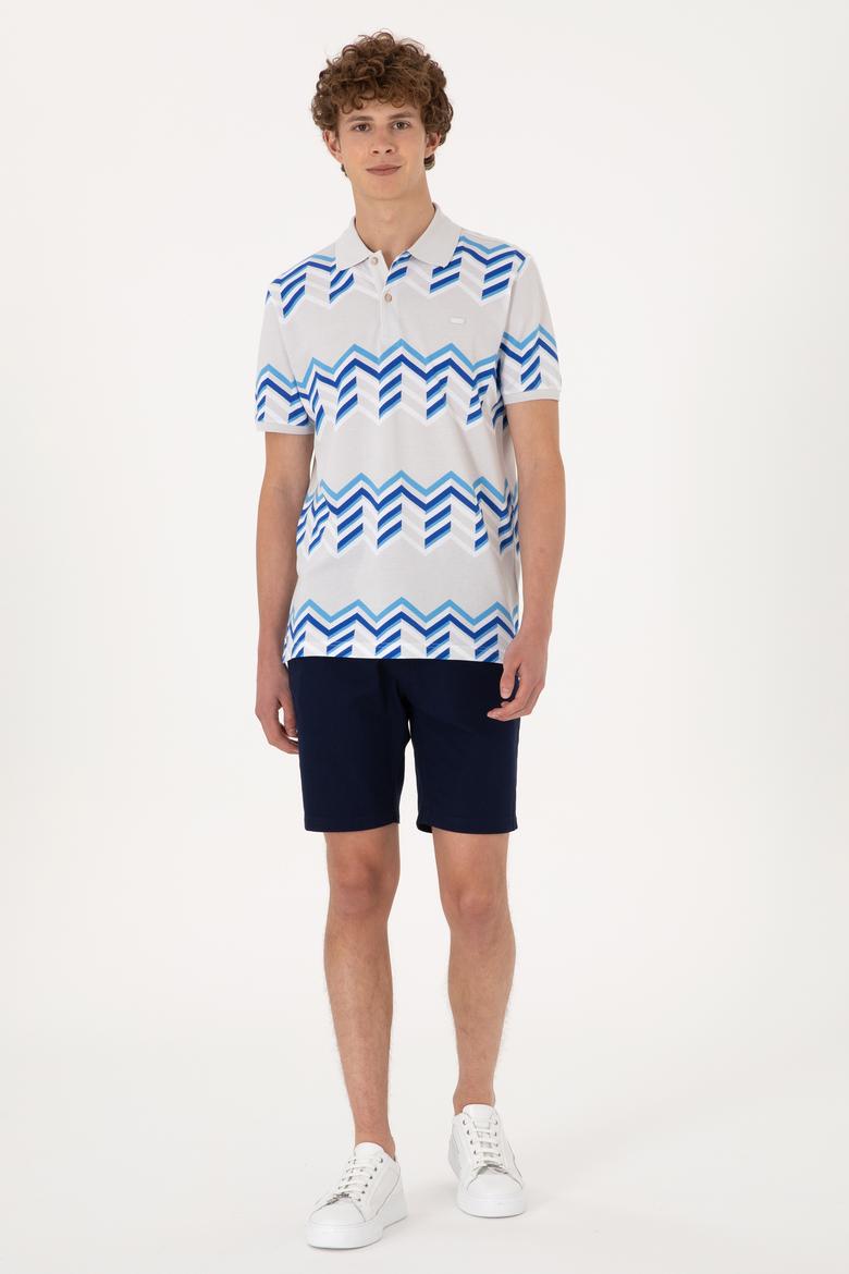 Erkek Regular Fit Polo Yaka Açık Gri Tişört - 50299658007