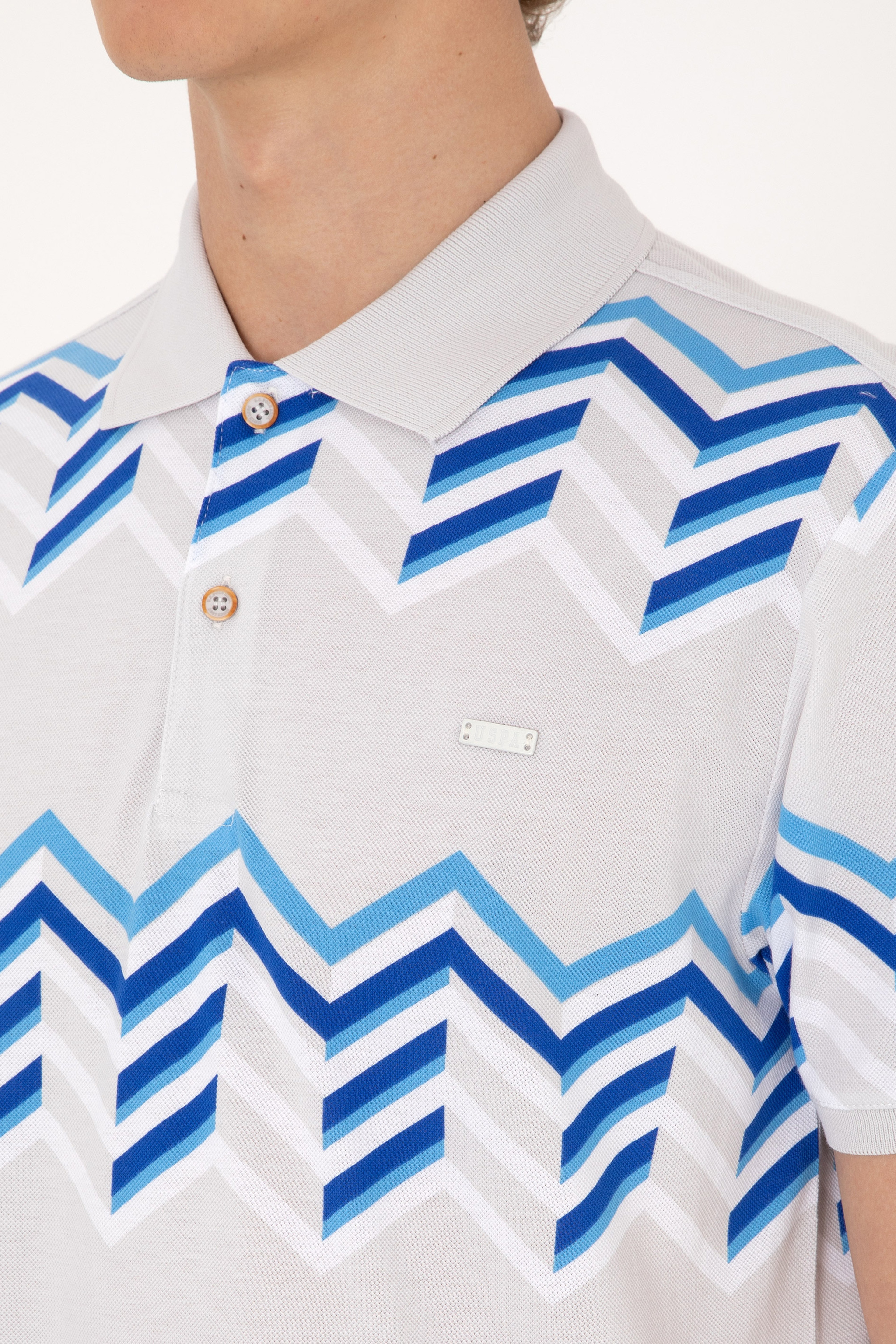 Erkek Regular Fit Polo Yaka Açık Gri Tişört - Image 7