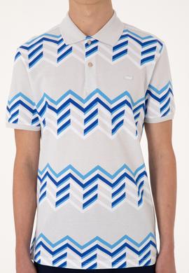 Erkek Regular Fit Polo Yaka Açık Gri Tişört - 50299658007