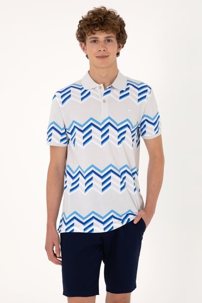 Erkek Regular Fit Polo Yaka Açık Gri Tişört