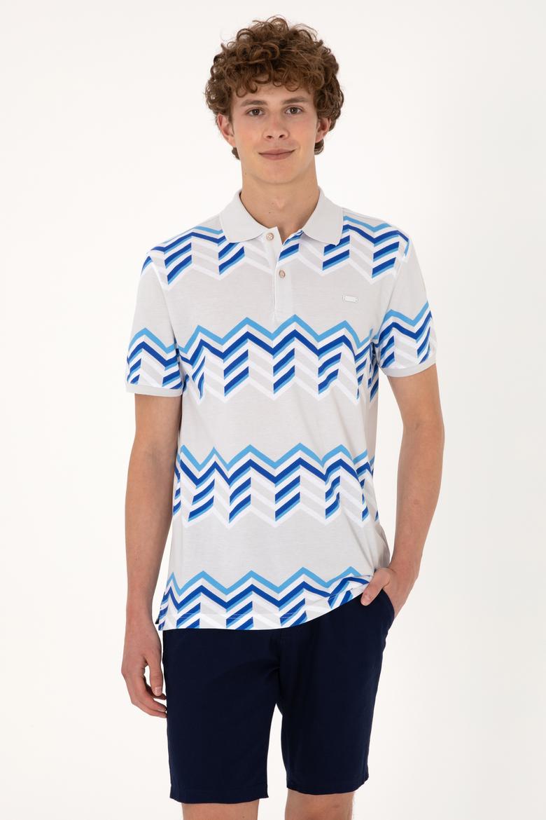 Erkek Regular Fit Polo Yaka Açık Gri Tişört - 50299658007