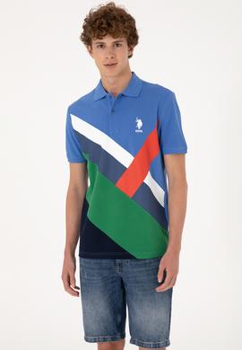 Erkek Regular Fit Polo Yaka İndigo Tişört - 50300126024