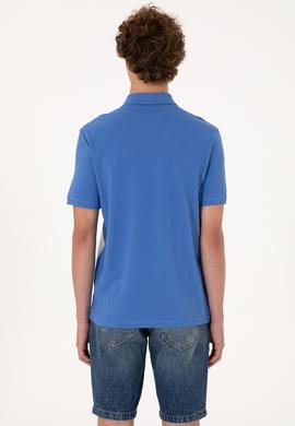 Erkek Regular Fit Polo Yaka İndigo Tişört - 50300126024