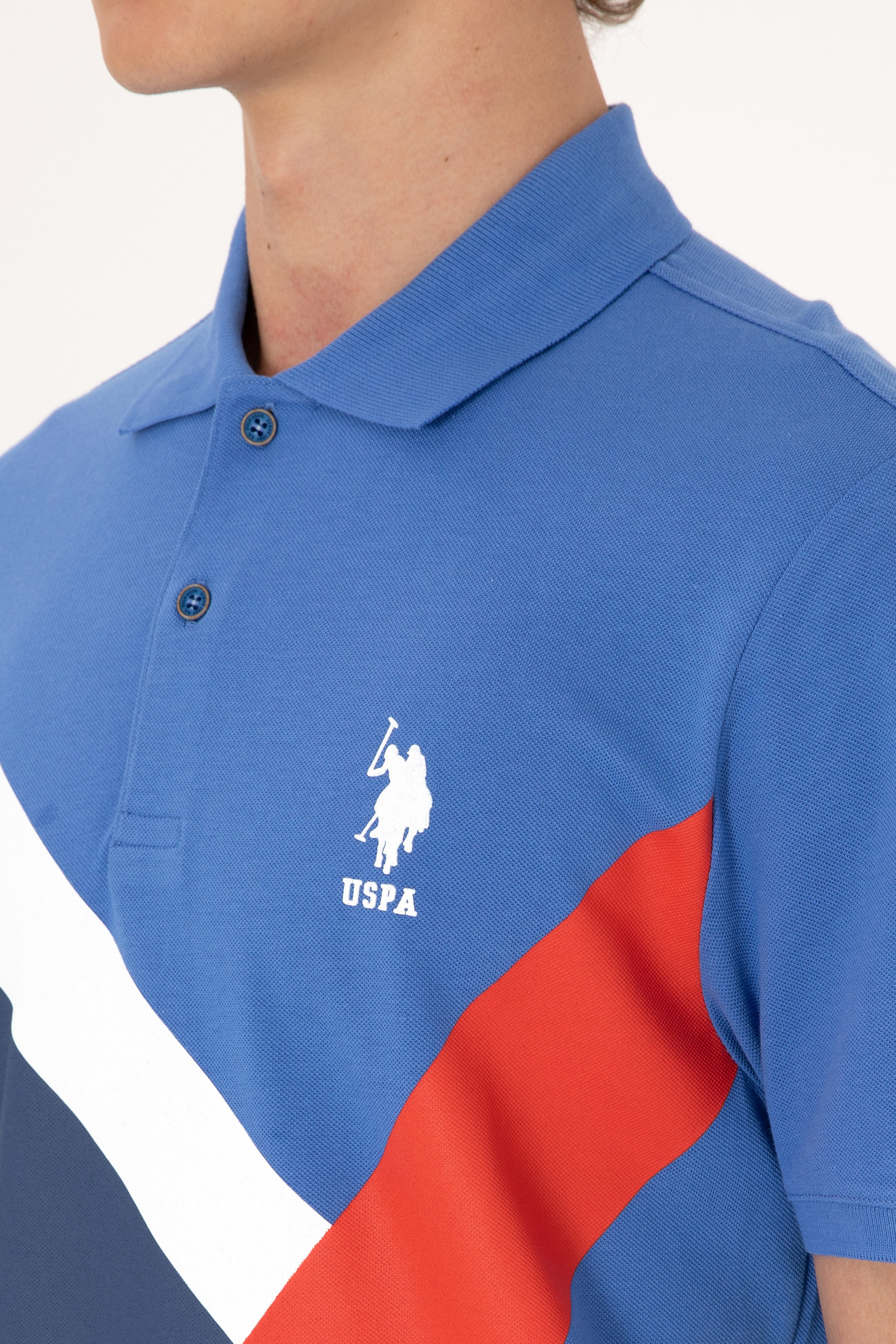 Erkek Regular Fit Polo Yaka İndigo Tişört - Image 7