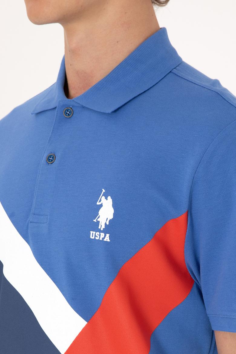 Erkek Regular Fit Polo Yaka İndigo Tişört - 50300126024