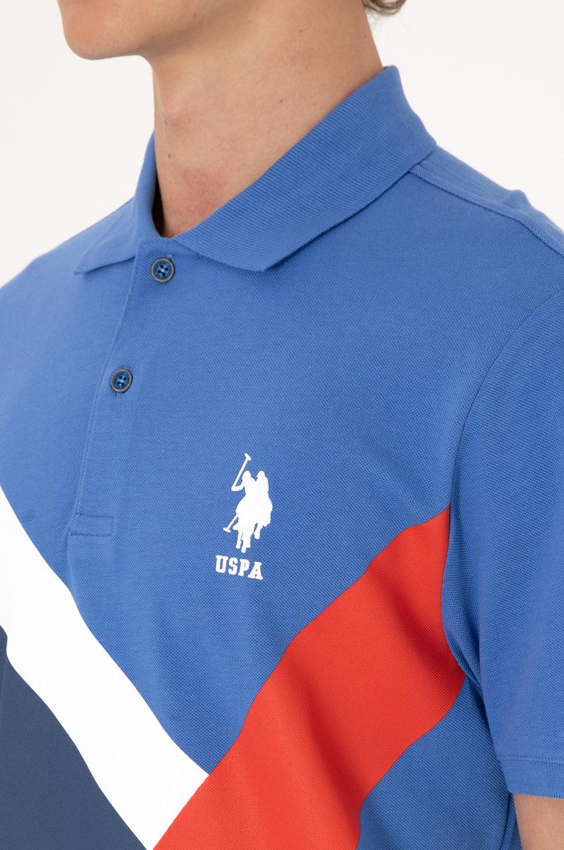 Erkek Regular Fit Polo Yaka İndigo Tişört