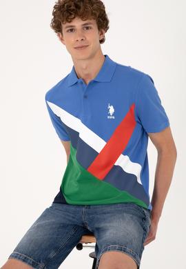 Erkek Regular Fit Polo Yaka İndigo Tişört - 50300126024