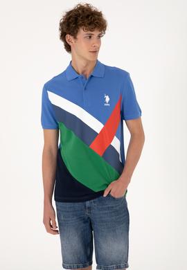 Erkek Regular Fit Polo Yaka İndigo Tişört - 50300126024