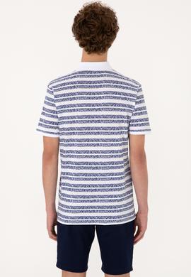 Erkek Regular Fit Polo Yaka Açık Lacivert Tişört - 50299671016