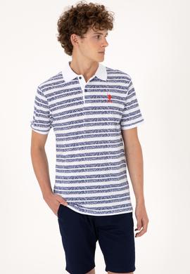 Erkek Regular Fit Polo Yaka Açık Lacivert Tişört - 50299671016