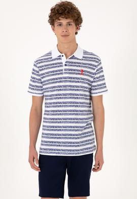 Erkek Regular Fit Polo Yaka Açık Lacivert Tişört - 50299671016