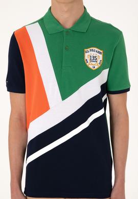 Erkek Regular Fit Polo Yaka Yeşil Tişört - 50300164046