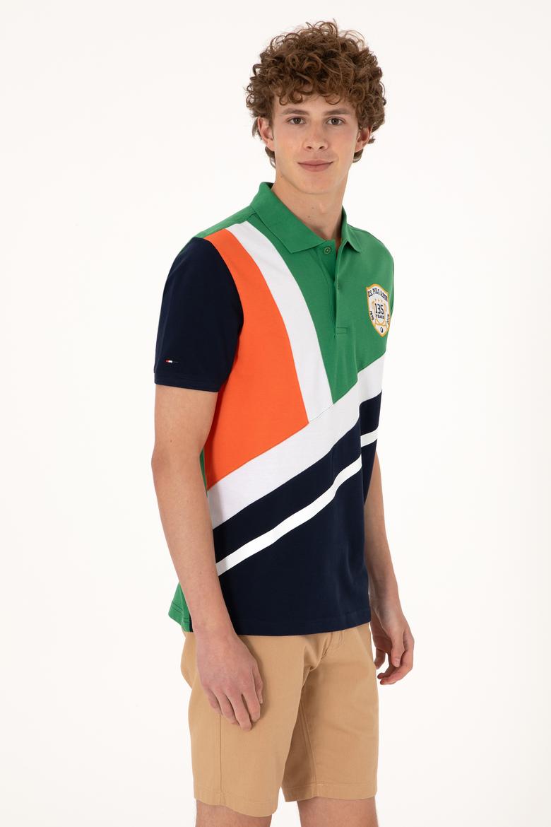Erkek Regular Fit Polo Yaka Yeşil Tişört - 50300164046