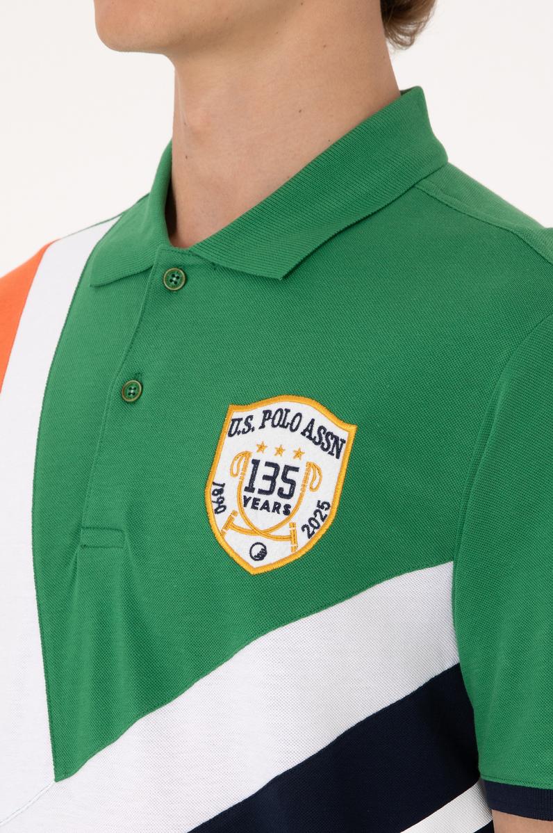 Erkek Regular Fit Polo Yaka Yeşil Tişört