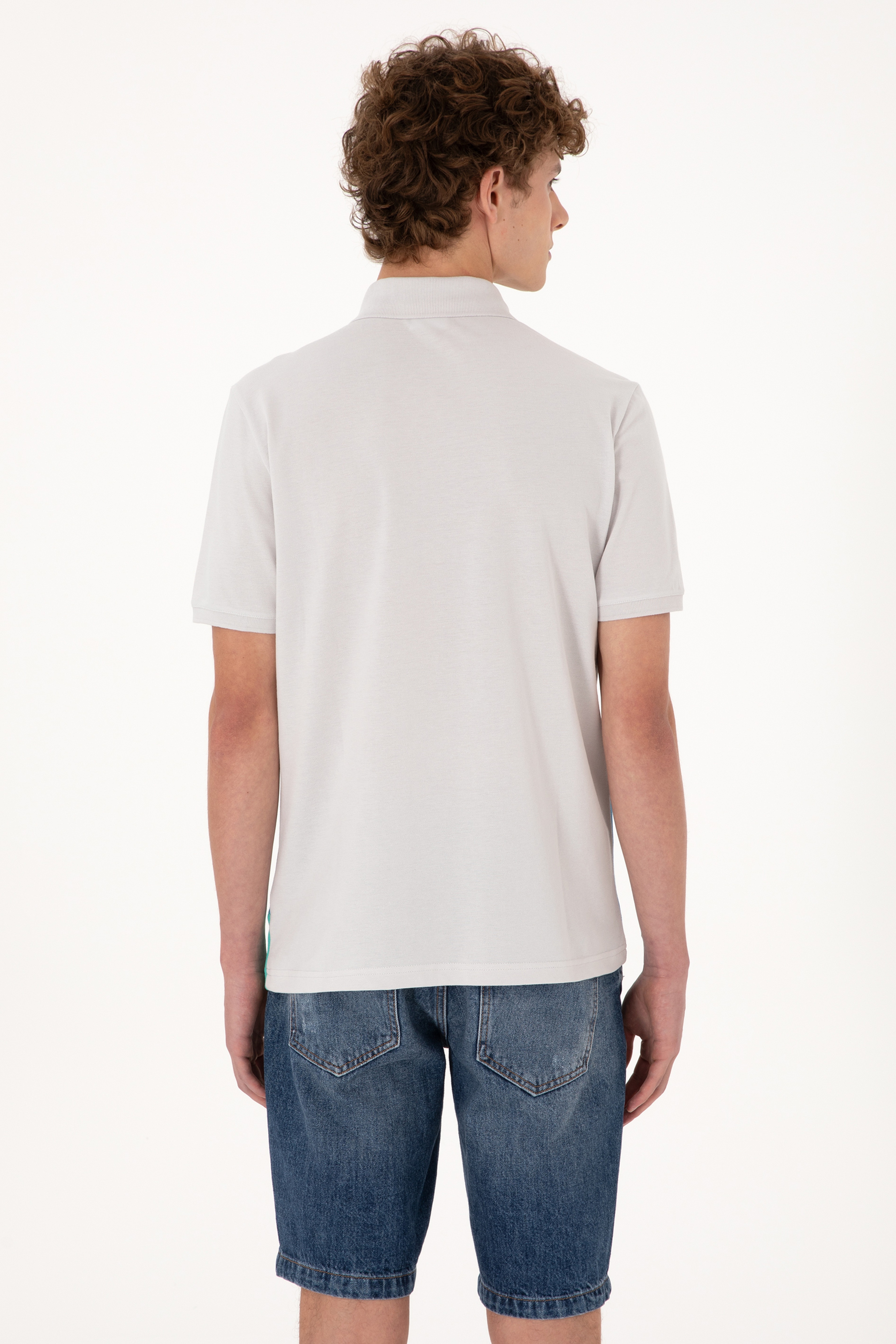 Erkek Regular Fit Polo Yaka Turkuaz Tişört