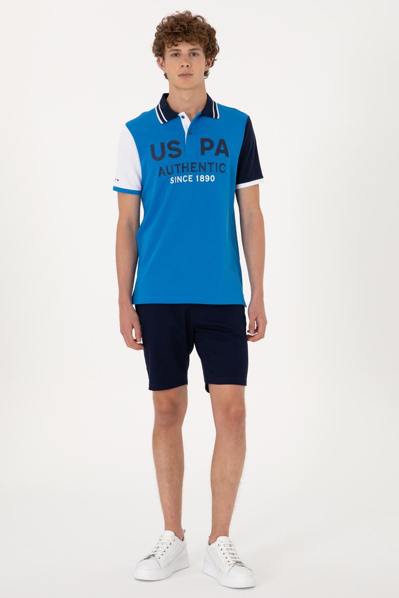 Erkek Regular Fit Polo Yaka Kobalt Mavi Tişört - 50299803026