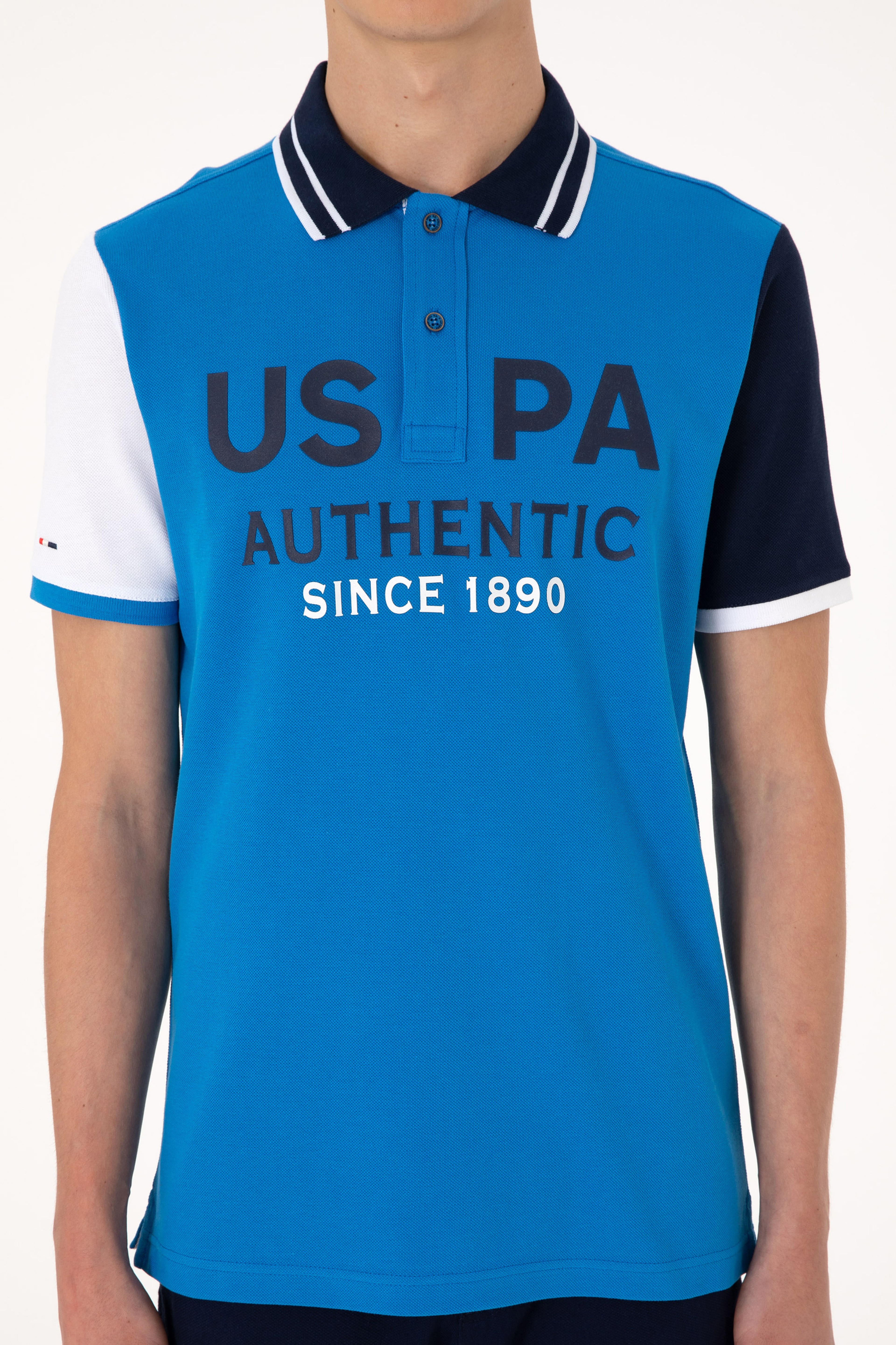 Erkek Regular Fit Polo Yaka Kobalt Mavi Tişört
