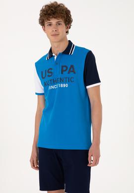 Erkek Regular Fit Polo Yaka Kobalt Mavi Tişört - 50299803026