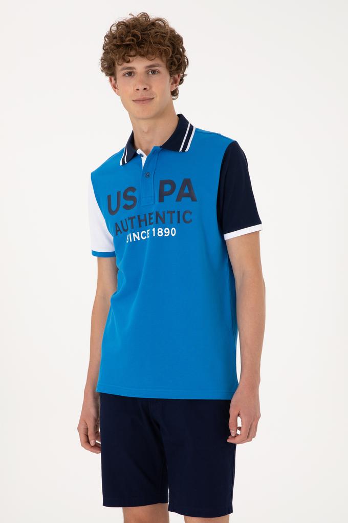 Erkek Regular Fit Polo Yaka Kobalt Mavi Tişört