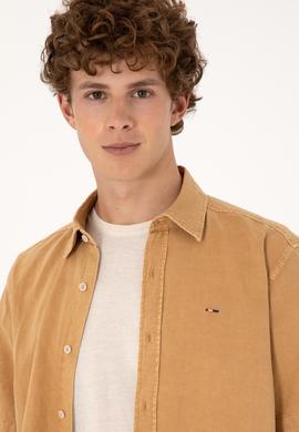 Erkek Camel Kısa Kollu Gömlek - 50304955008