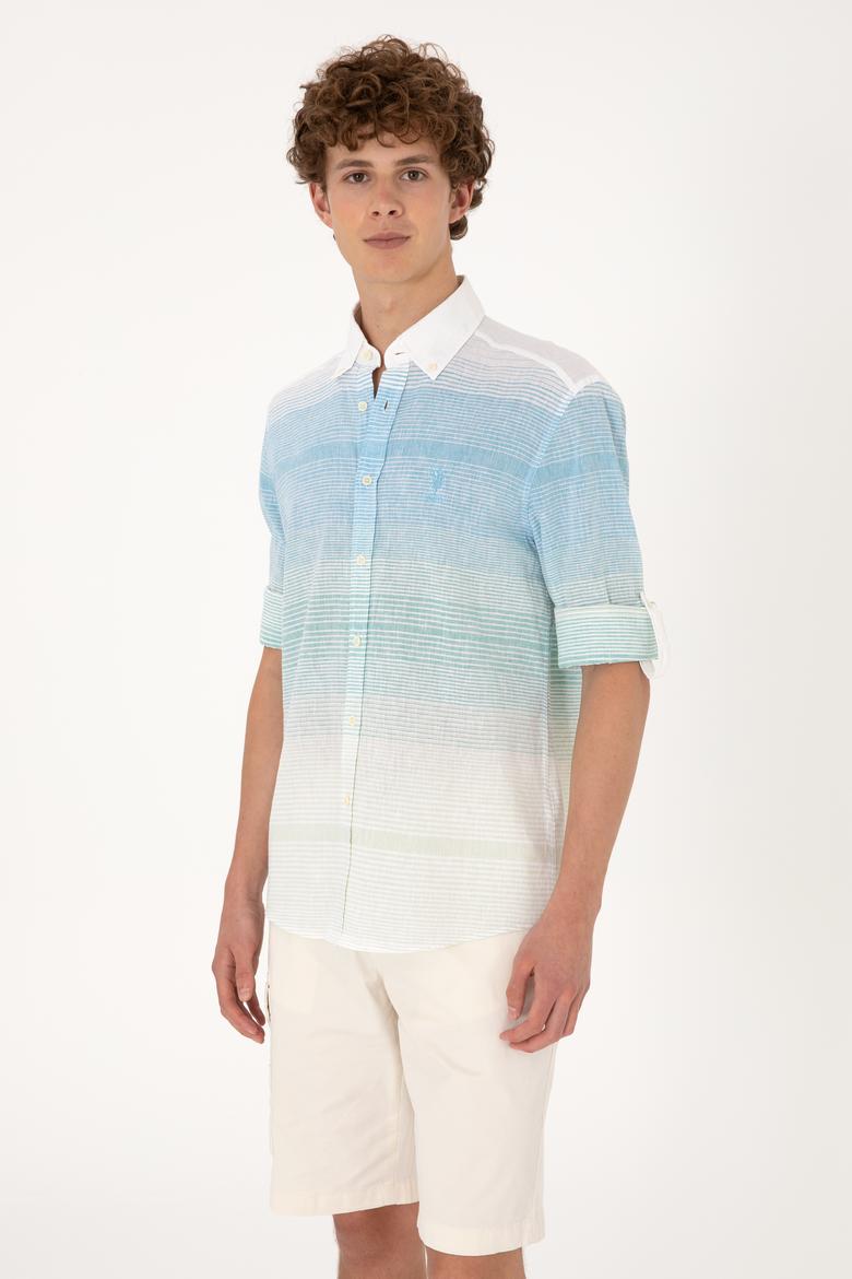 Erkek Mint Uzun Kollu Gömlek - 50300007019