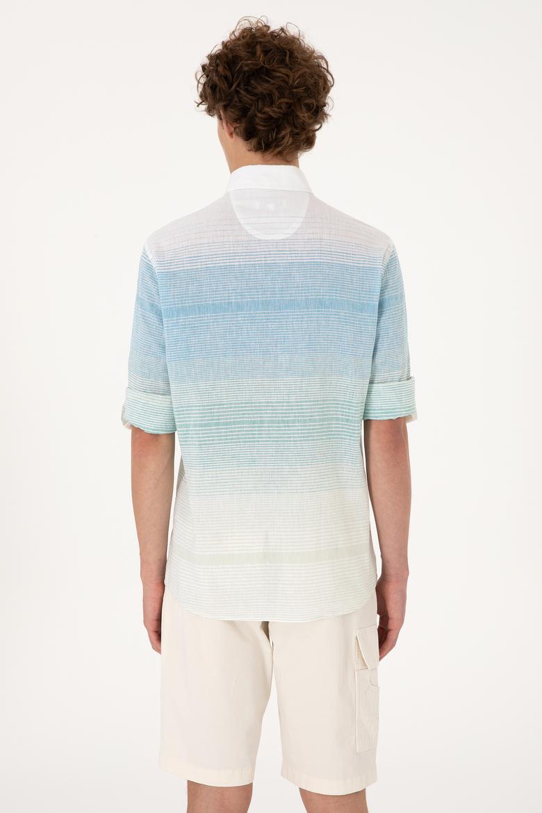 Erkek Mint Uzun Kollu Gömlek - 50300007019