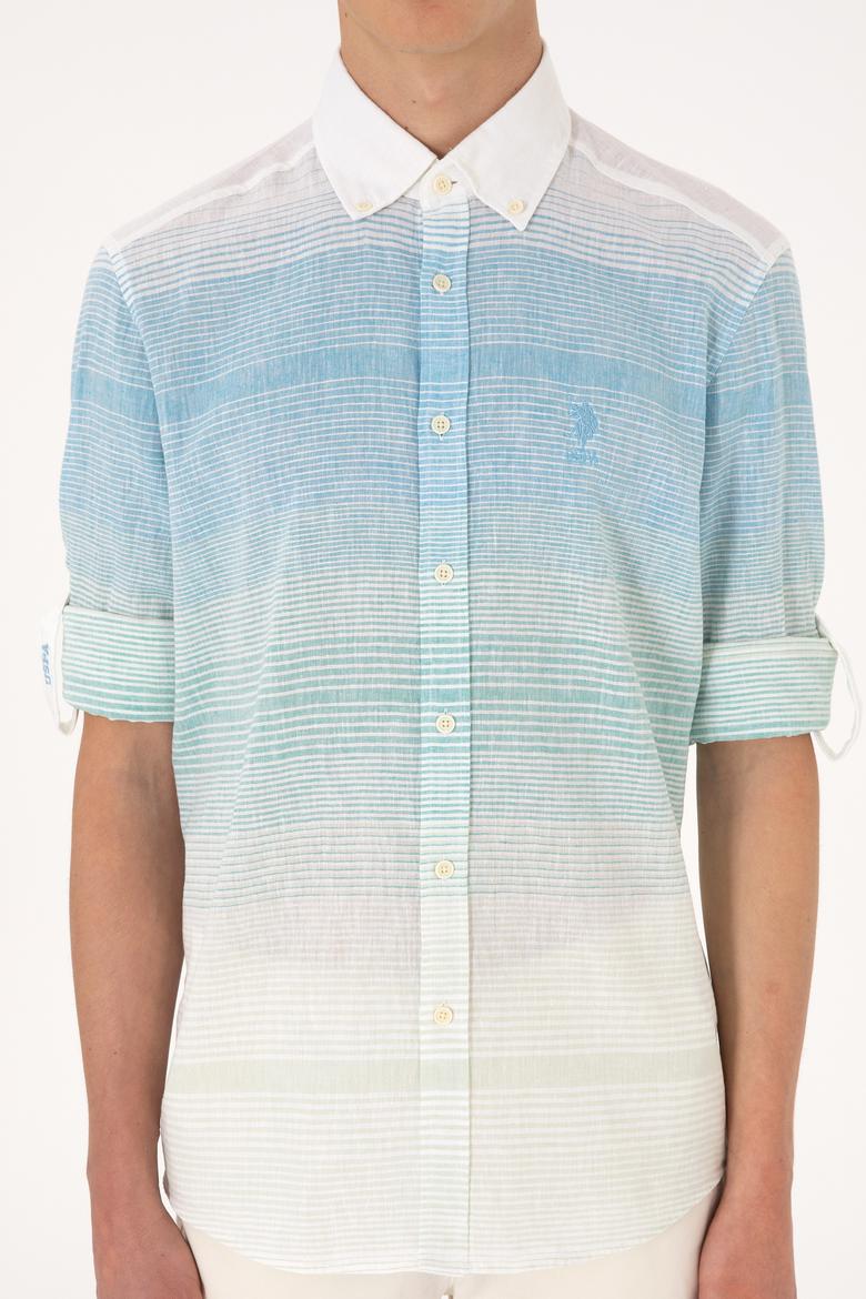 Erkek Mint Uzun Kollu Gömlek - 50300007019