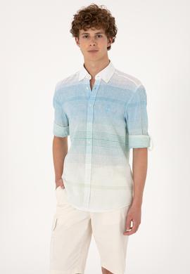 Erkek Mint Uzun Kollu Gömlek - 50300007019