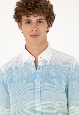 Erkek Mint Uzun Kollu Gömlek - 50300007019