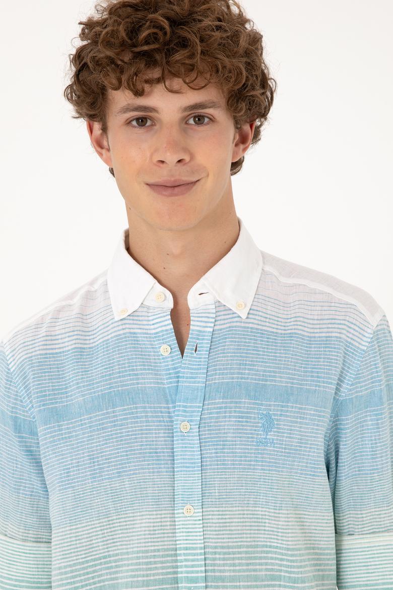 Erkek Mint Uzun Kollu Gömlek - 50300007019