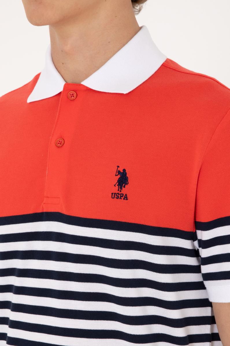 Erkek Regular Fit Polo Yaka Kırmızı Tişört