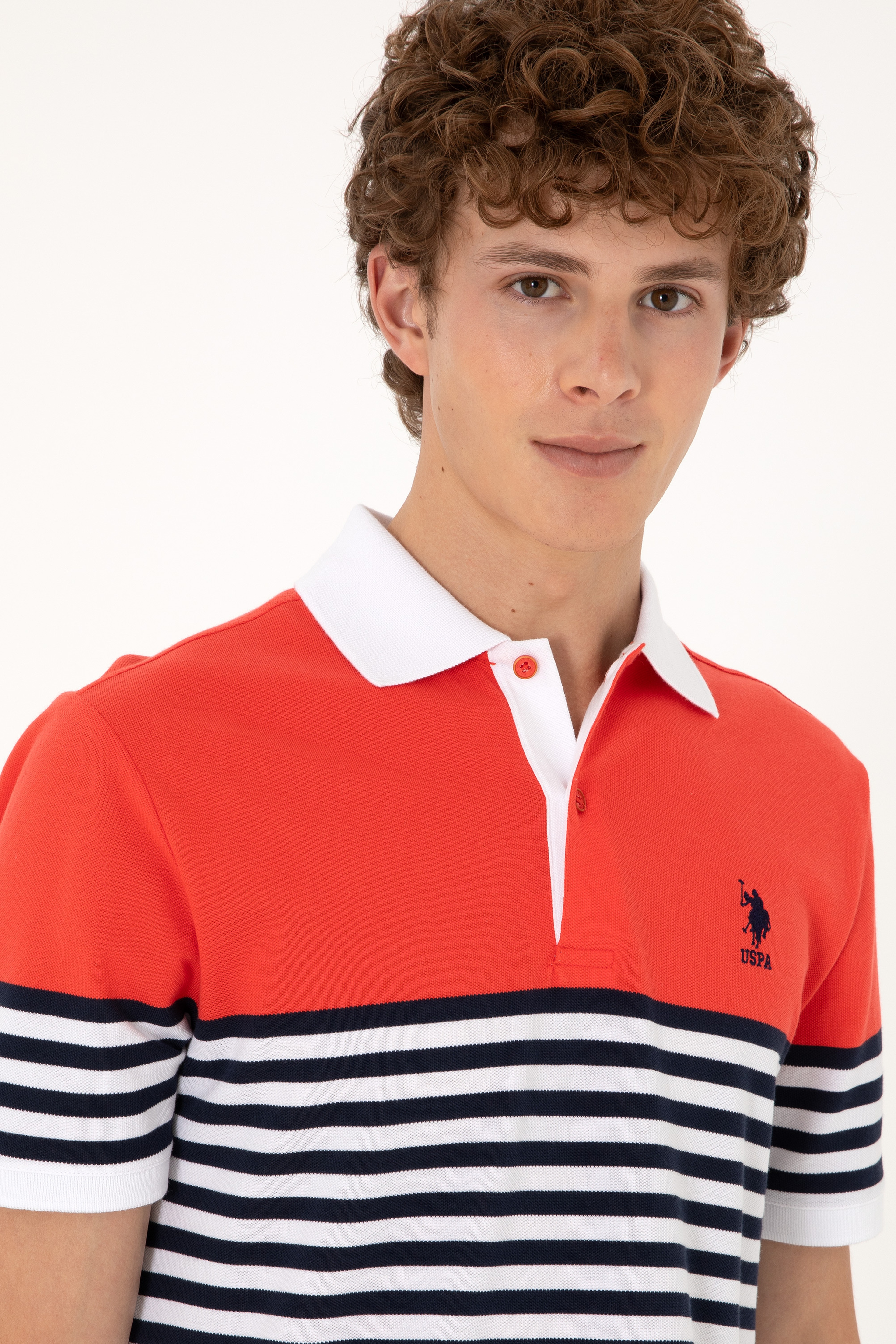 Erkek Regular Fit Polo Yaka Kırmızı Tişört