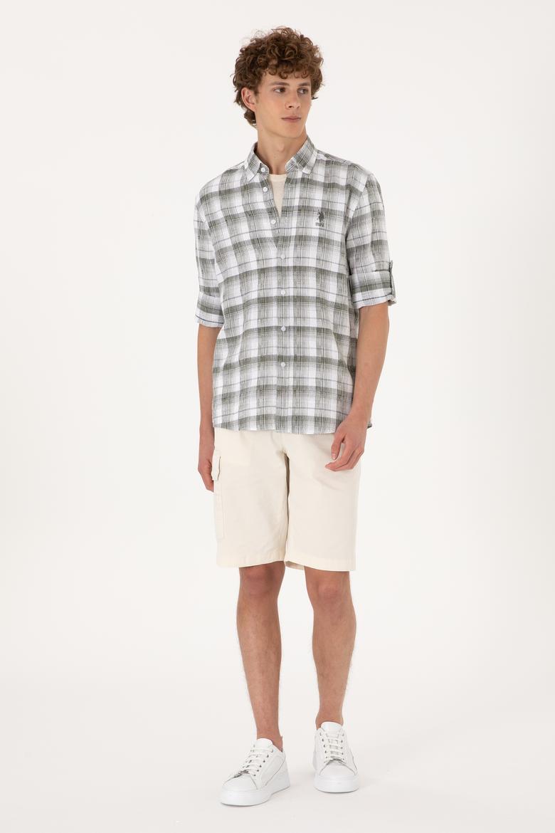 Erkek Yeşil Uzun Kollu Gömlek - 50301779009