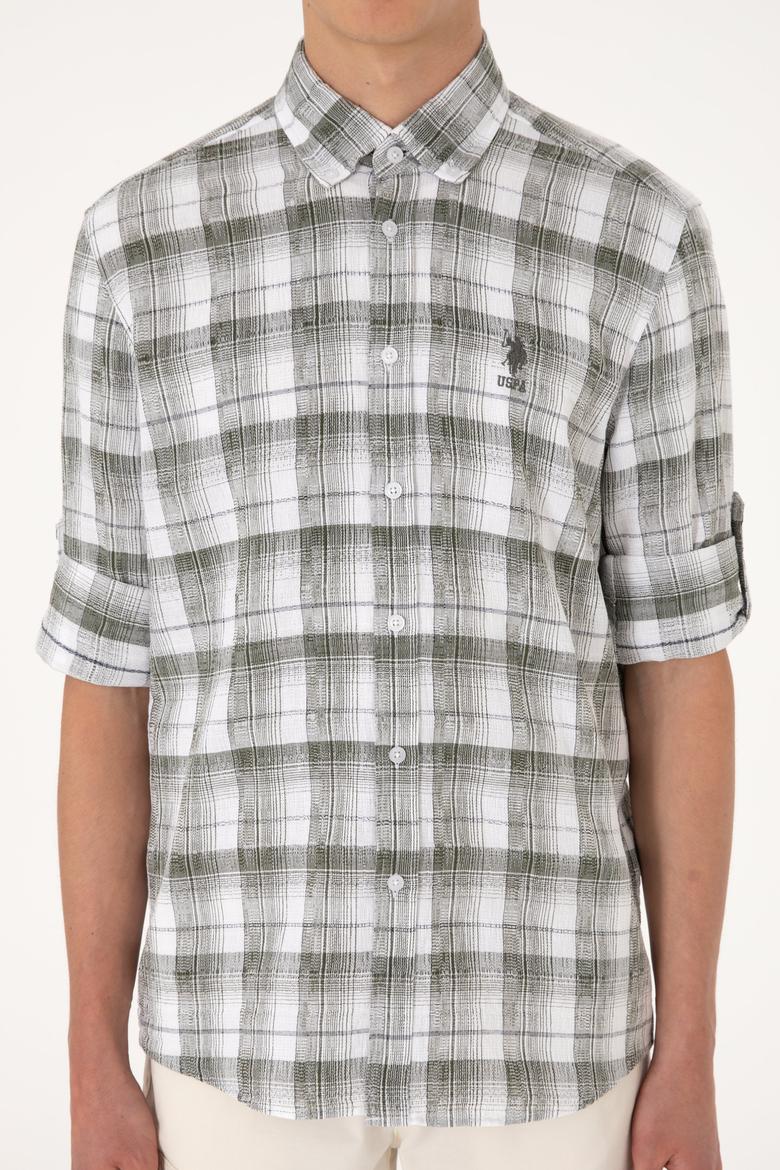 Erkek Yeşil Uzun Kollu Gömlek - 50301779009