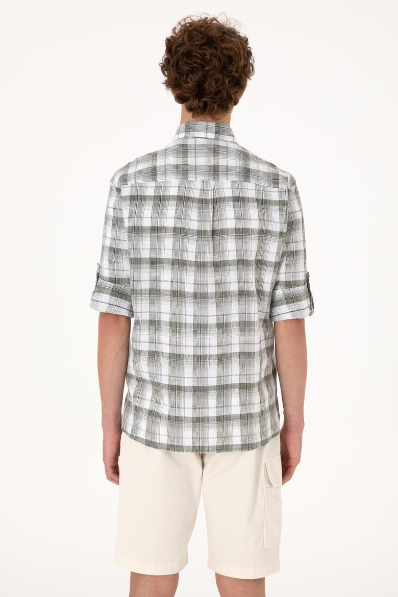 Erkek Yeşil Uzun Kollu Gömlek - 50301779009