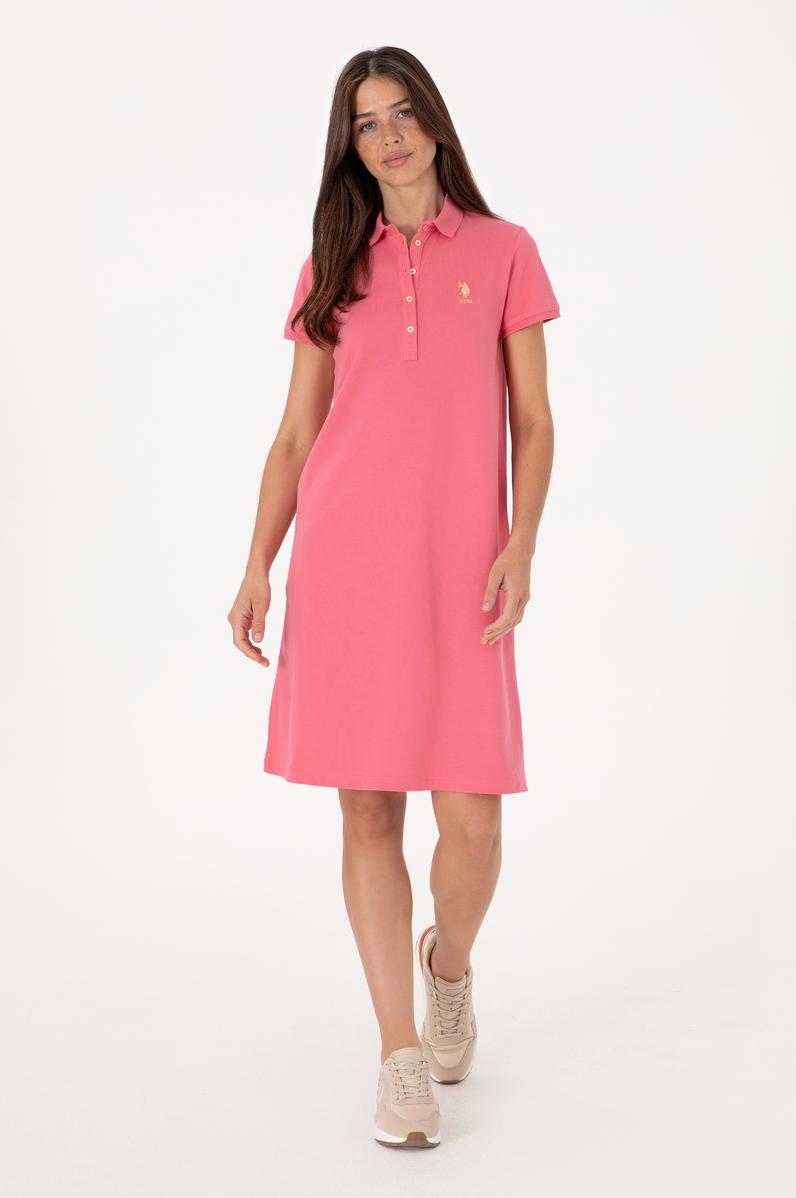 Kadın Pembe Örme Elbise