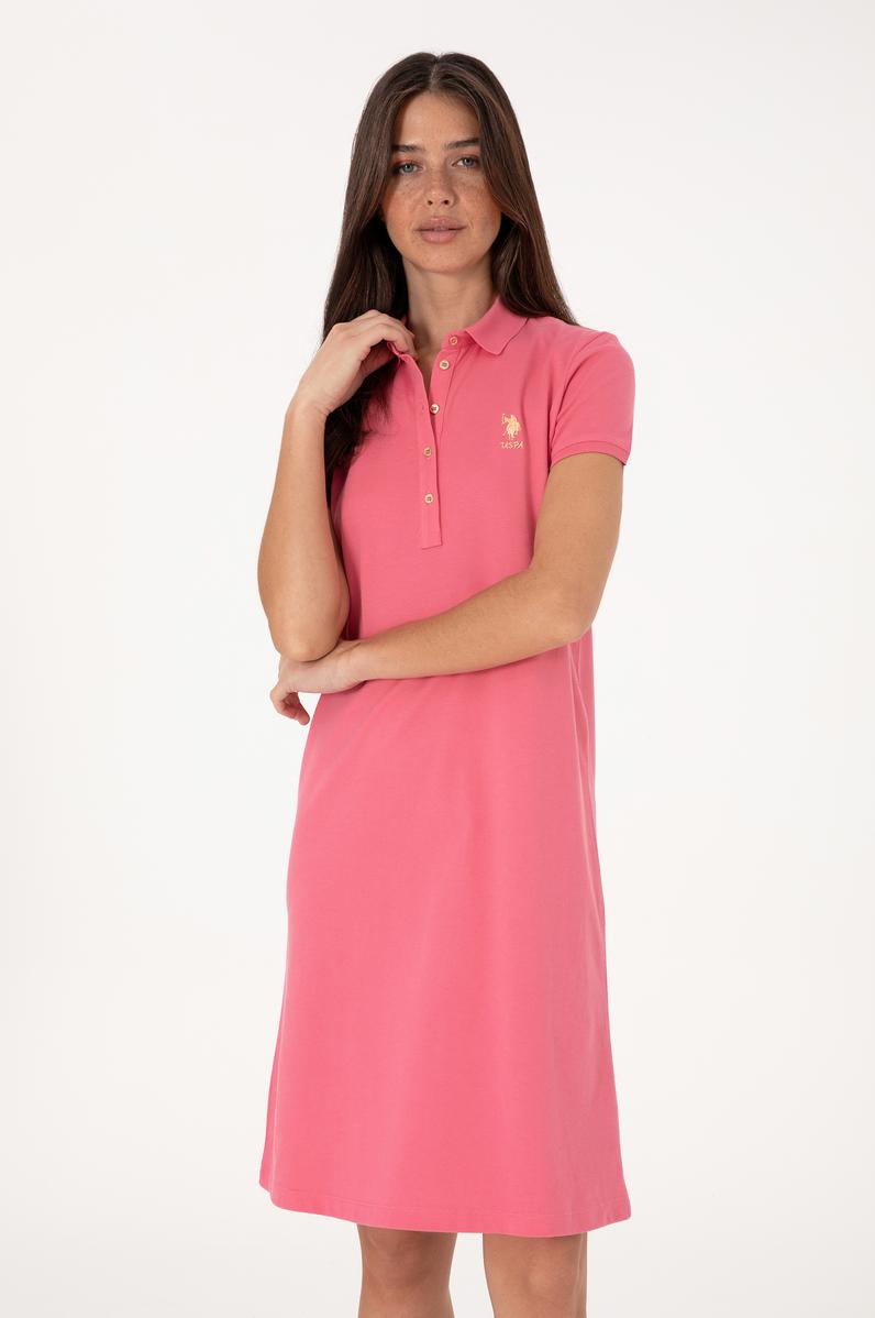 Kadın Pembe Örme Elbise