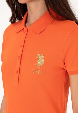 Kadın Nar Çiçeği Polo Yaka Mini Boy Örme Elbise - 50297457085