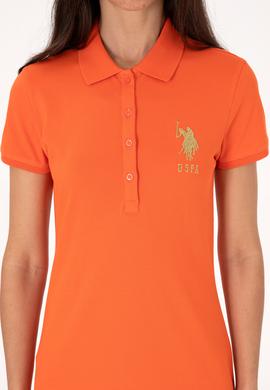 Kadın Nar Çiçeği Polo Yaka Mini Boy Örme Elbise - 50297457085