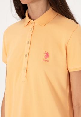 Kadın Turuncu Polo Yaka Mini Boy Örme Elbise - 50300881085