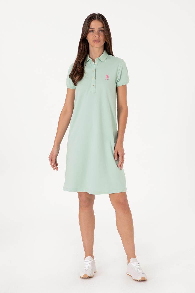 Kadın Su Yeşili Örme Elbise