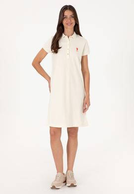 Kadın Krem Polo Yaka Mini Boy Örme Elbise - 50300881037