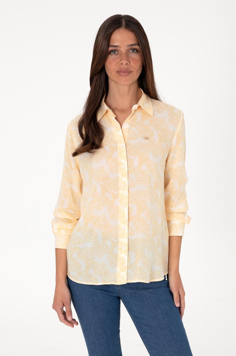 Kadın Sarı Uzun Kollu Gömlek