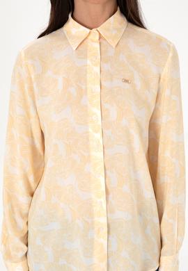 Kadın Sarı Uzun Kollu Gömlek - 50306414011